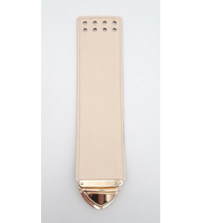 Çanta Aksesuar Krem Renk Suni Deri 25X6 Cm Çanta Kapağı