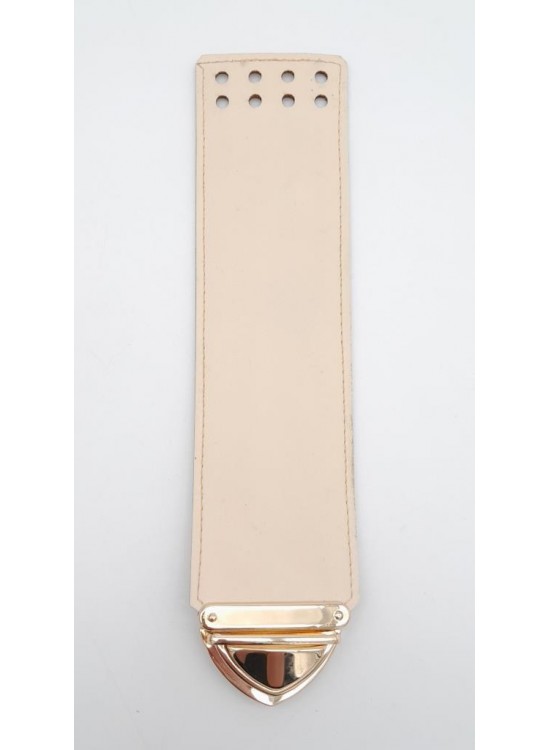 Çanta Aksesuar Krem Renk Suni Deri 25X6 Cm Çanta Kapağı