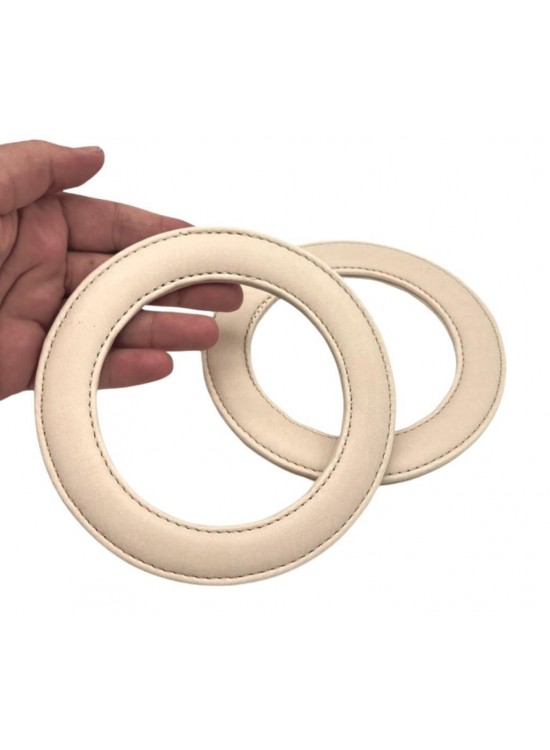 Çanta Aksesuar Krem Renk Yuvarlak 13.5 cm Suni Deri Çanta Sapı Çanta Aksesuar Krem Renk Yuvarlak 13.5 cm Suni Deri Çanta Sapı