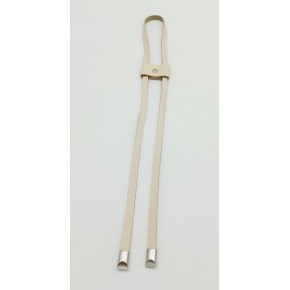 Çanta Aksesuar Krem Tek Kat Suni Deri Büzgü Gümüş Metalli