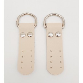 Çanta Aksesuar Krem Tek Kat Suni Deri Sapucu Böce Gümüş Metalli