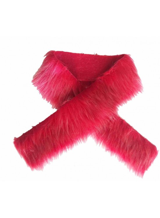 Çanta Aksesuar Kürk 70X5Cm Kırmızı Renk