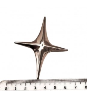 Çanta Aksesuar Kuzey Yıldızı Model  Plaka Süs Gümüş Renk