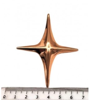 Çanta Aksesuar Kuzey Yıldızı Model  Plaka Süs Light Gold Renk