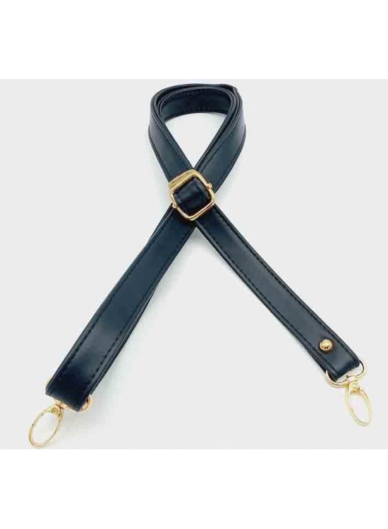 Çanta Aksesuar Lacivert 125X2 Cm Çanta Sapı Sürgütlü Light Gold Metal