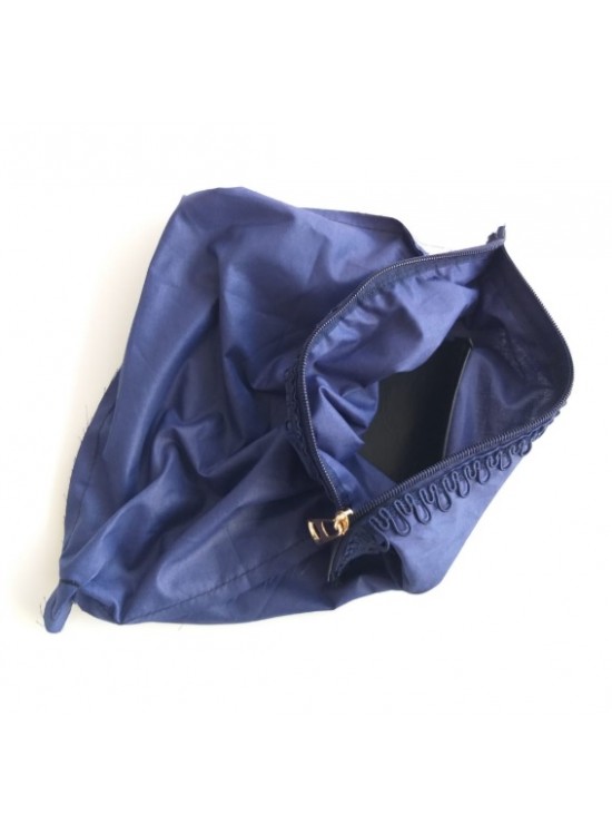 Çanta Aksesuar Lacivert 28X28 Cm, Dikilmiş Halde, Fermuarlı Astar