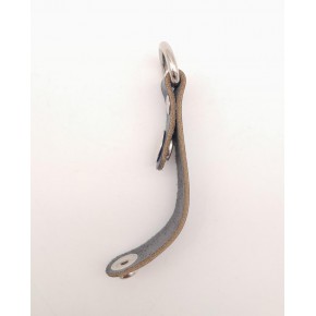 Çanta Aksesuar Lacivert Gerçek Deri Çıtçıtlı Sapucu Böce Gümüş Metalli 1 Adet