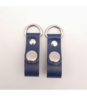 Çanta Aksesuar Lacivert Gerçek Deri Çıtçıtlı Sapucu Böce Gümüş Metalli