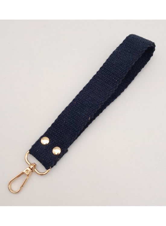 Çanta Aksesuar Lacivert Pamuklu Kolon Elcik Light Gold Metalli