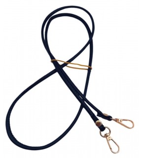 Çanta Aksesuar Lacivert Renk 5 mm Suni Deri Spagetti Model Çanta Sapı Light Gold Metal