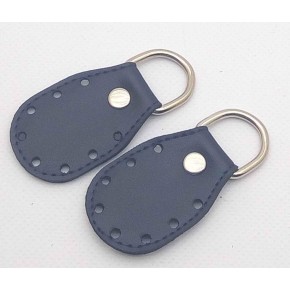 Çanta Aksesuar Lacivert Renk, Sapların Uç Kısmına Dikmek İçin Deri Aparat.