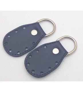 Çanta Aksesuar Lacivert Renk, Sapların Uç Kısmına Dikmek İçin Deri Aparat.