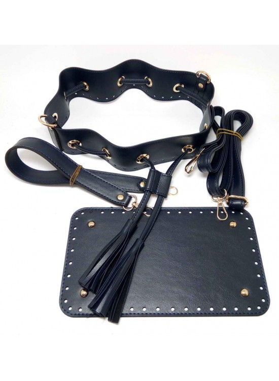 Çanta Aksesuar Lacivert Renk Torba Çanta Seti