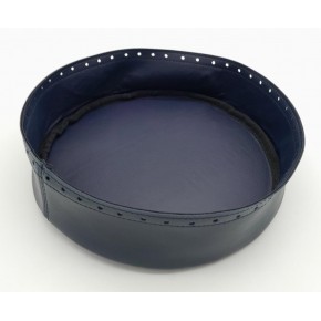 Çanta Aksesuar Lacivert Suni Deri 22 cm Yuvarlak Yüksek Çanta Tabanı Light Gold Metalli