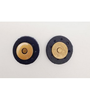 Çanta Aksesuar Lacivert Suni Derili Mıknatıslı Çıtçıt Antik Metalli