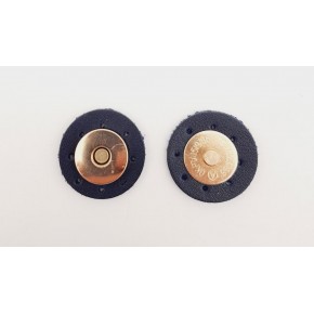 Çanta Aksesuar Lacivert Suni Derili Mıknatıslı Çıtçıt Light Gold Metalli