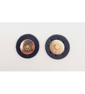 Çanta Aksesuar Lacivert Suni Derili Mıknatıslı Çıtçıt Light Gold Metalli