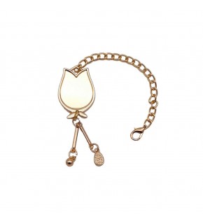 Çanta Aksesuar Lale Light Gold Sarkaç Süs 22 Cm