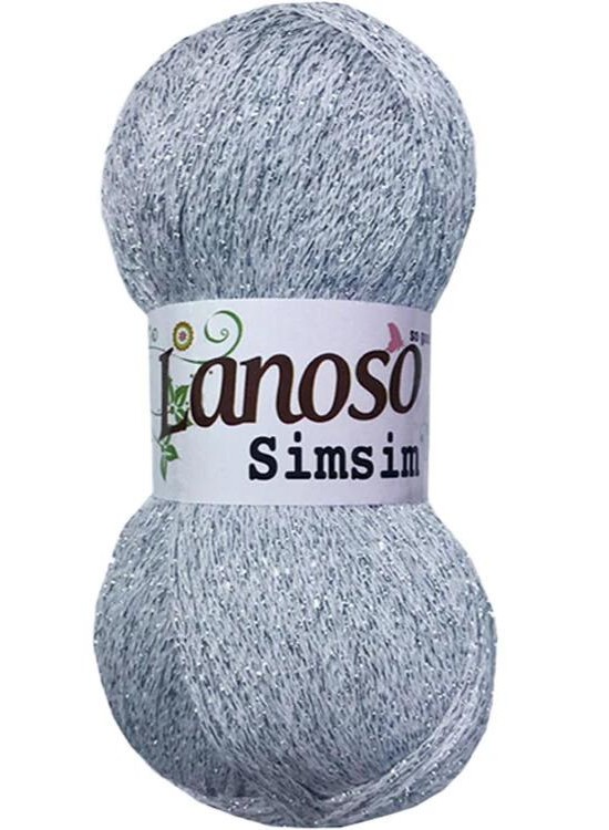 Çanta Aksesuar Lanoso  Simsim  No: 955 ( Gri Gümüş Sim)