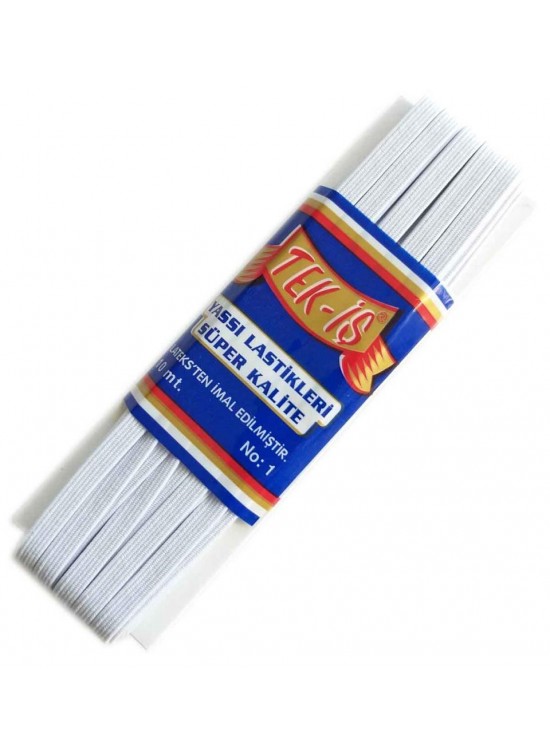 Çanta Aksesuar Lastik Beyaz Yassı No:1