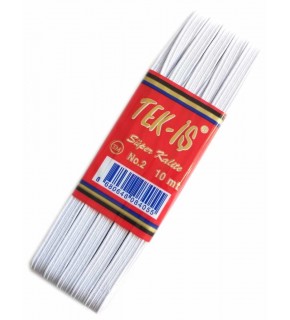 Çanta Aksesuar Lastik Beyaz Yassı No:2