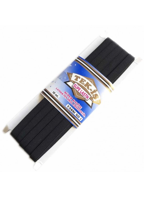 Çanta Aksesuar Lastik Süpe Siyah Yassı No:1 Çanta Aksesuar Lastik Süpe Siyah Yassı No:1