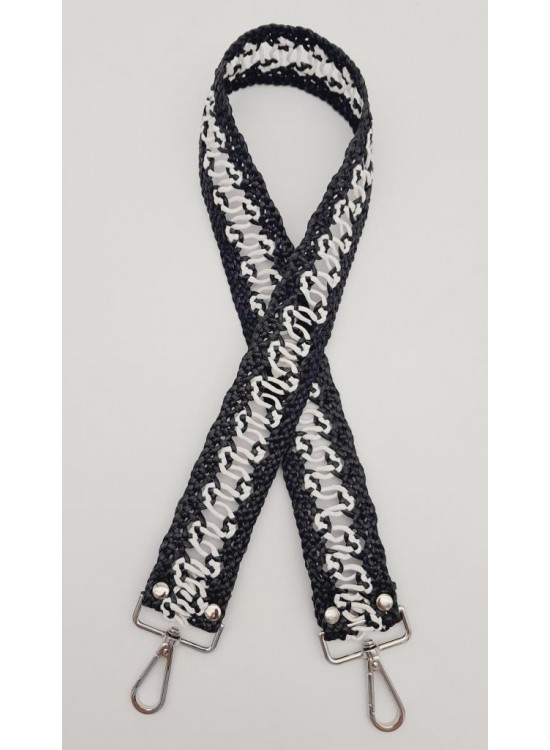 Çanta Aksesuar Ledi Hasır Örgü Model Siyah Beyaz Çanta Sapı Gümüş Metalli Çanta Aksesuar Ledi Hasır Örgü Model Siyah Beyaz Çanta Sapı Gümüş Metalli