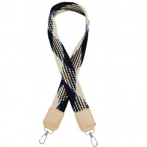 Çanta Aksesuar Ledi Supra Örgü Model Bej Renk Derili Çanta Sapı No:01 Gümüş Metalli