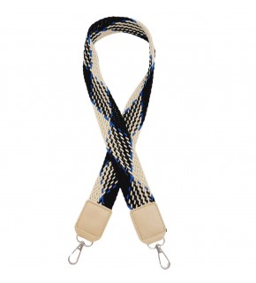 Çanta Aksesuar Ledi Supra Örgü Model Bej Renk Derili Çanta Sapı No:01 Gümüş Metalli