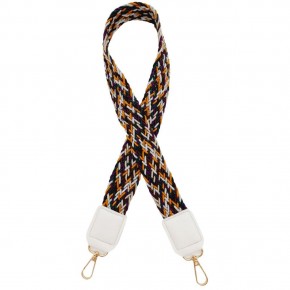 Çanta Aksesuar Ledi Supra Örgü Model Beyaz Renk Derili Çanta Sapı Light Gold Metalli