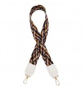 Çanta Aksesuar Ledi Supra Örgü Model Beyaz Renk Derili Çanta Sapı Light Gold Metalli