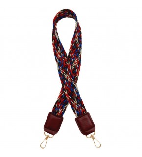 Çanta Aksesuar Ledi Supra Örgü Model Bordo Renk Derili Çanta Sapı Light Gold Metalli