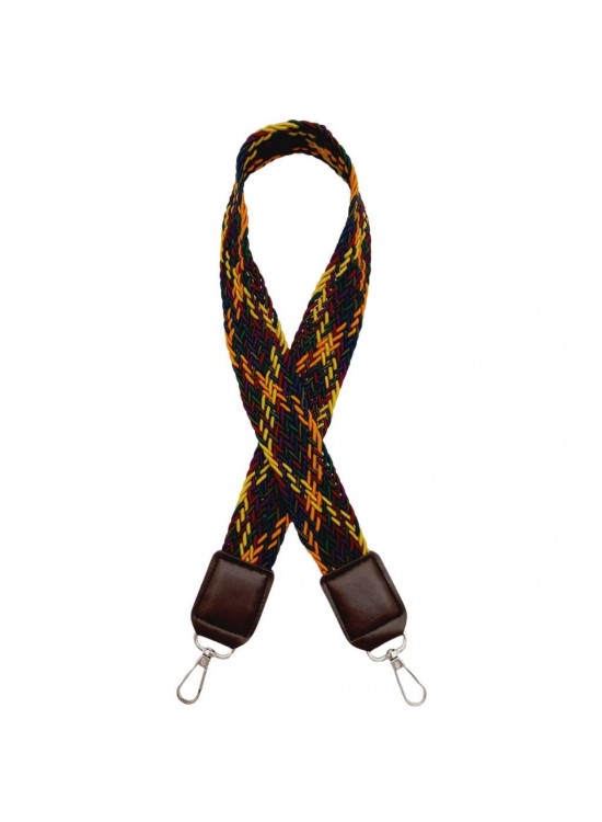 Çanta Aksesuar Ledi Supra Örgü Model Koyu Kahverengi Derili Çanta Sapı Gümüş Metalli