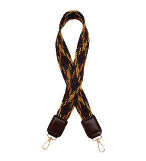 Çanta Aksesuar Ledi Supra Örgü Model Koyu Kahverengi Derili Çanta Sapı Light Gold Metalli