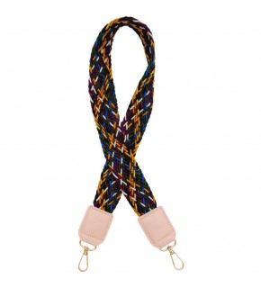 Çanta Aksesuar Ledi Supra Örgü Model Pudra Renk Derili Çanta Sapı Light Gold Metalli