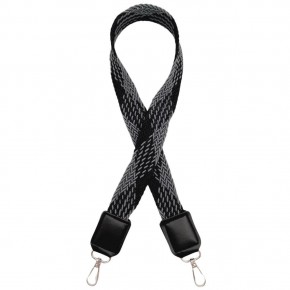 Çanta Aksesuar Ledi Supra Örgü Model Siyah Renk Derili Çanta Sapı Gümüş Metalli