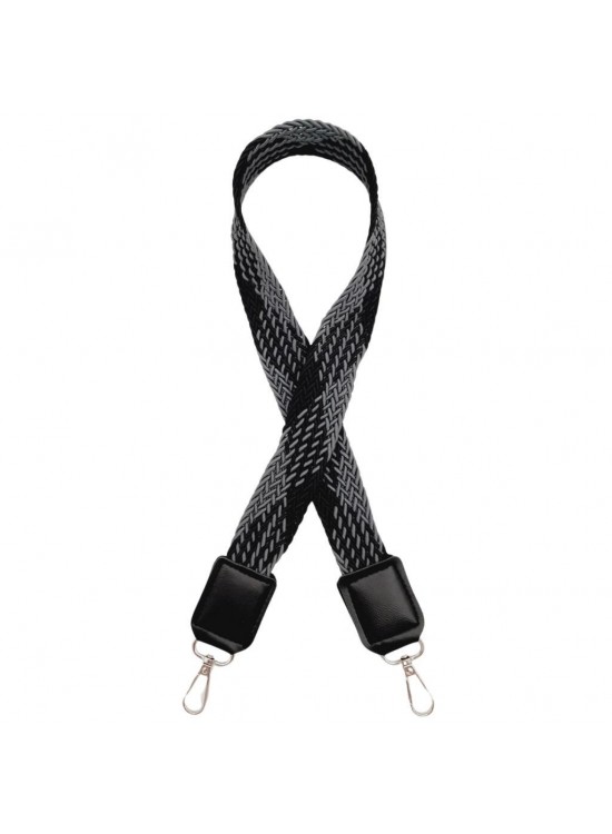 Çanta Aksesuar Ledi Supra Örgü Model Siyah Renk Derili Çanta Sapı Gümüş Metalli