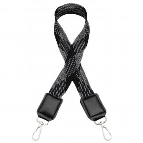 Çanta Aksesuar Ledi Supra Örgü Model Siyah Renk Derili Çanta Sapı Gümüş Metalli