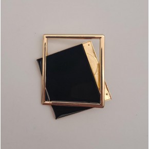 Çanta Aksesuar Light Gold Çerçeve Model Siyah Renk Mıknatıslı Kilit