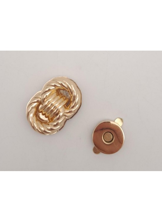 Çanta Aksesuar Light Gold Çift Daire Mıknatıslı Kilit Çanta Aksesuar Light Gold Çift Daire Mıknatıslı Kilit
