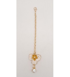 Çanta Aksesuar Light Gold Hardal Renk Çiçekli Sarkaç Süs