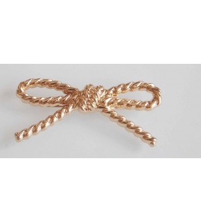 Çanta Aksesuar Light Gold İnce Fiyonk Plaka Süs