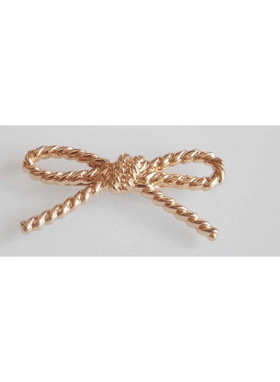 Çanta Aksesuar Light Gold İnce Fiyonk Plaka Süs