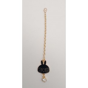 Çanta Aksesuar Light Gold Kitty Sarkaç Süs Siyah Renk