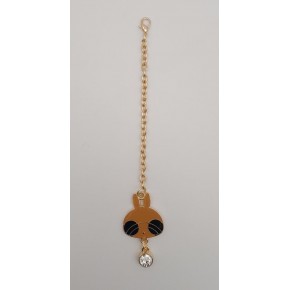 Çanta Aksesuar Light Gold Kitty Sarkaç Süs Sütlü Kahve Renk