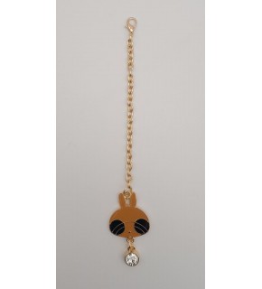 Çanta Aksesuar Light Gold Kitty Sarkaç Süs Sütlü Kahve Renk