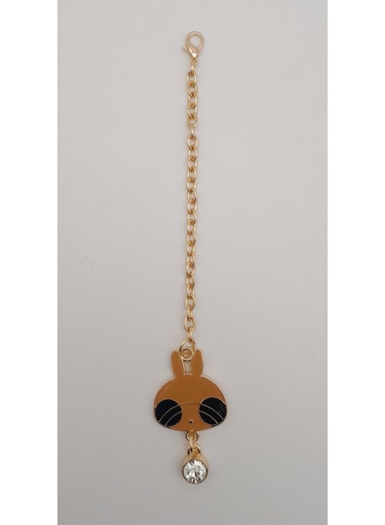 Çanta Aksesuar Light Gold Kitty Sarkaç Süs Sütlü Kahve Renk