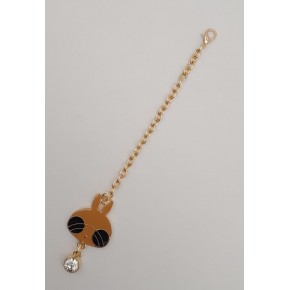 Çanta Aksesuar Light Gold Kitty Sarkaç Süs Sütlü Kahve Renk