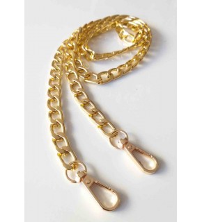 Çanta Aksesuar Light Gold Klasik İnce Çanta Zinciri Kancalı (100 Cm)