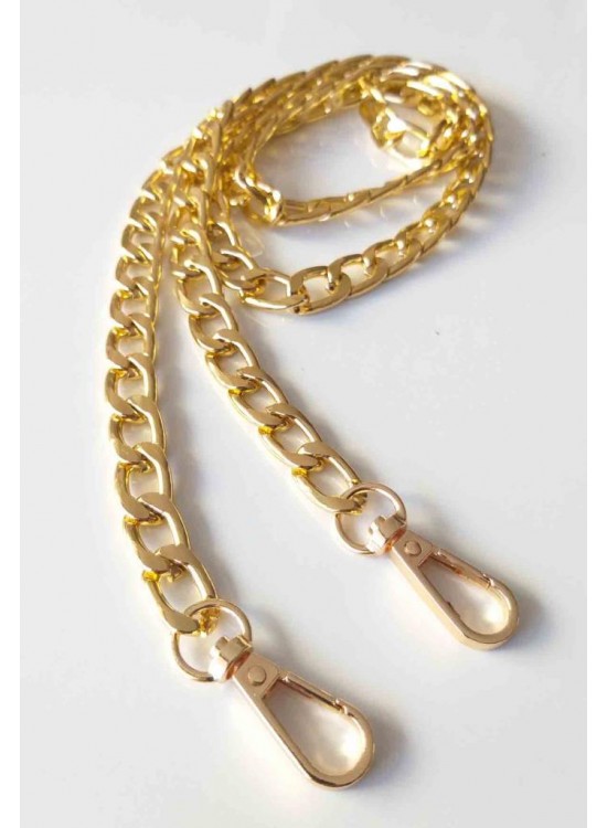 Çanta Aksesuar Light Gold Klasik İnce Çanta Zinciri Kancalı (100 Cm)